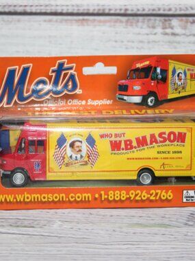 W.B. Mason Mets Office Supplier Delivery Truck Diecast Promo NIB